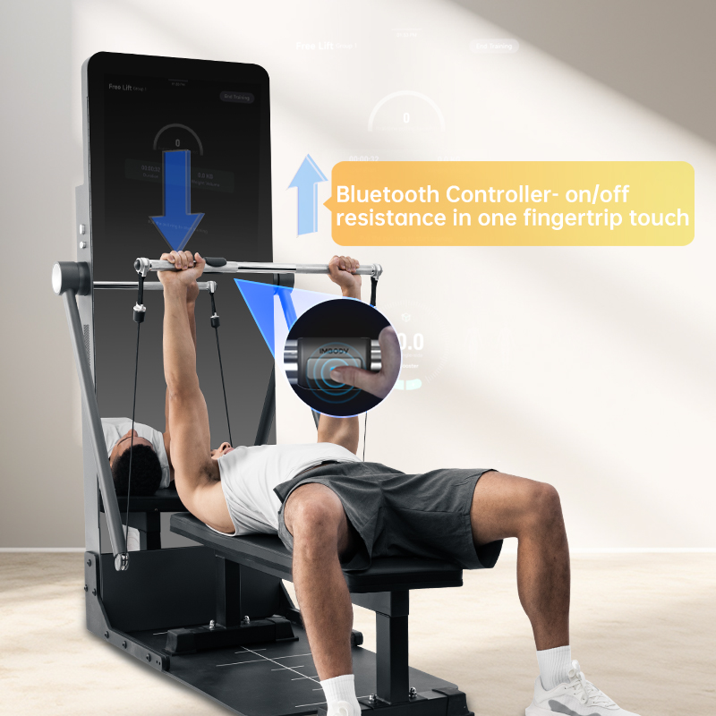 Smart Home Gym Mirror - ジムフィットネスセット スマートジムフィットネスミラー マルチジムマシン 筋力トレーニング機器 ホームトレーナー オールインワン