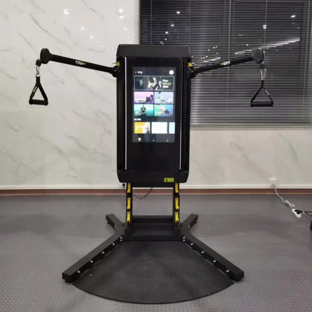 Smart Home Gym Mirror - 新型LCDタッチスクリーン壁掛けスマートフィットネスミラー - 総合ケーブルマシンホームジムトレーナー