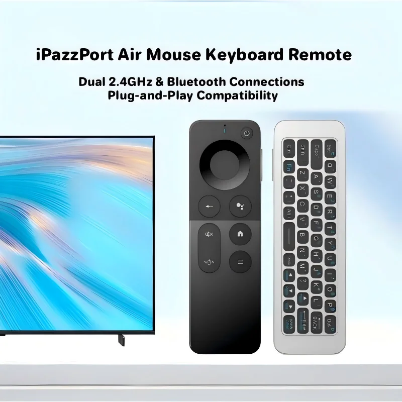 Smart Home Keyboard - IPazzPort 2.4G & Bluetooth ミニワイヤレスキーボード エアマウス