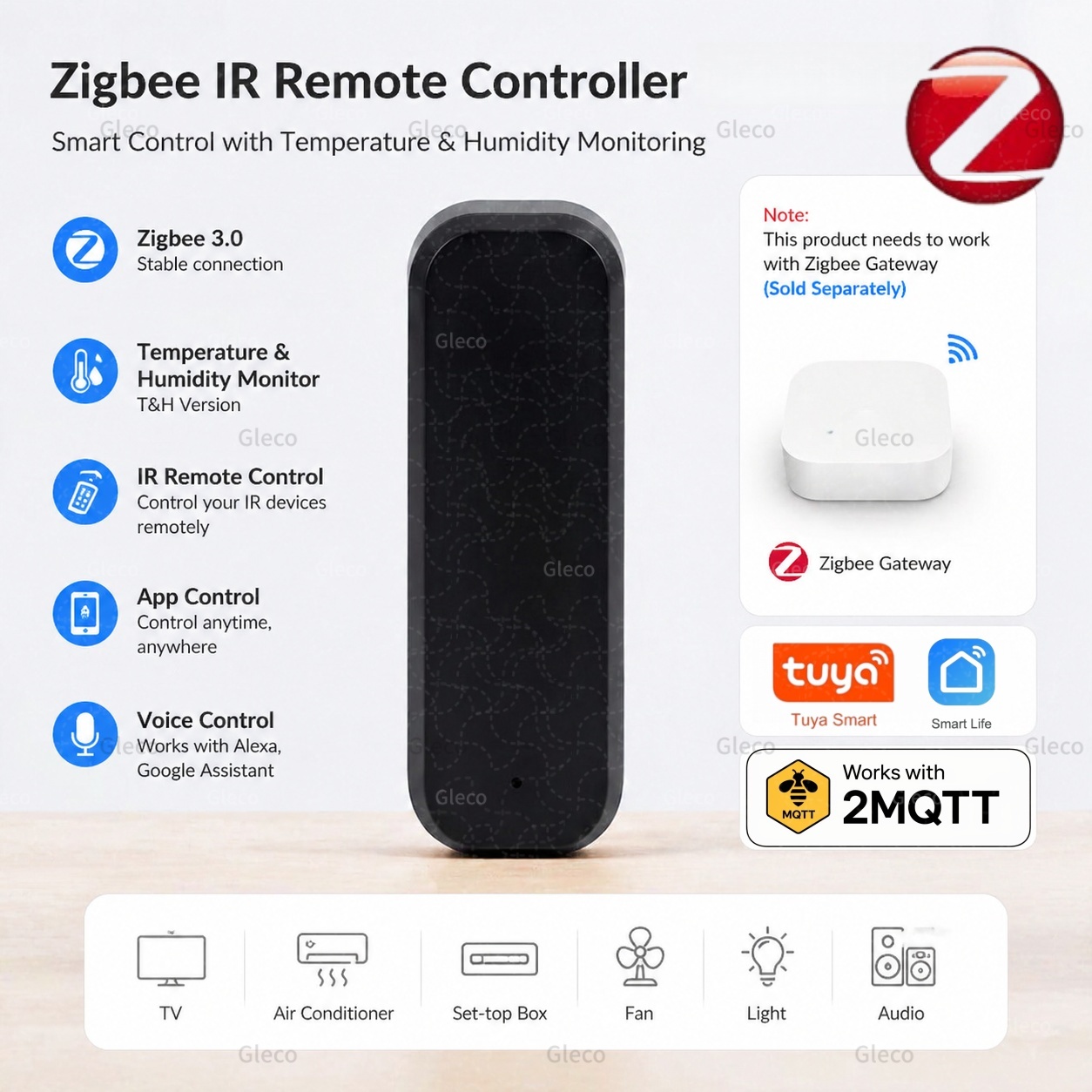 Smart Ir Remote Controller - Zigbee スマート IR リモコン赤外線ユニバーサルスマートホームリモートブラスター Google アシスタント