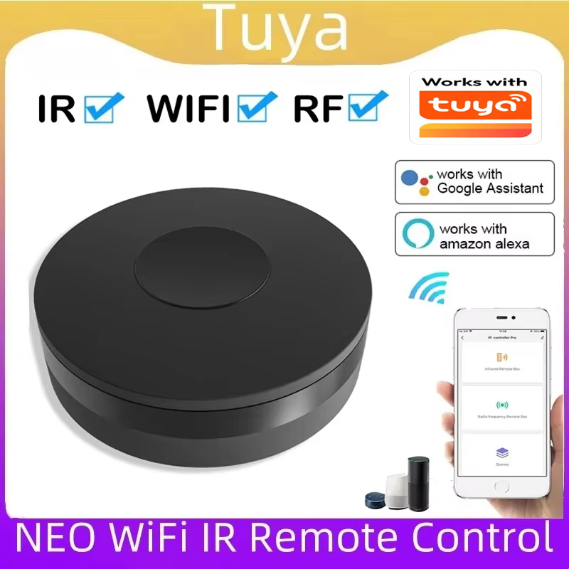 Smart Home Nas - 2026年版TuyaスマートRF IRリモコン WiFiスマートホーム赤外線コントローラー エアコン、全テレビ対応 Alexa、Google Home連携