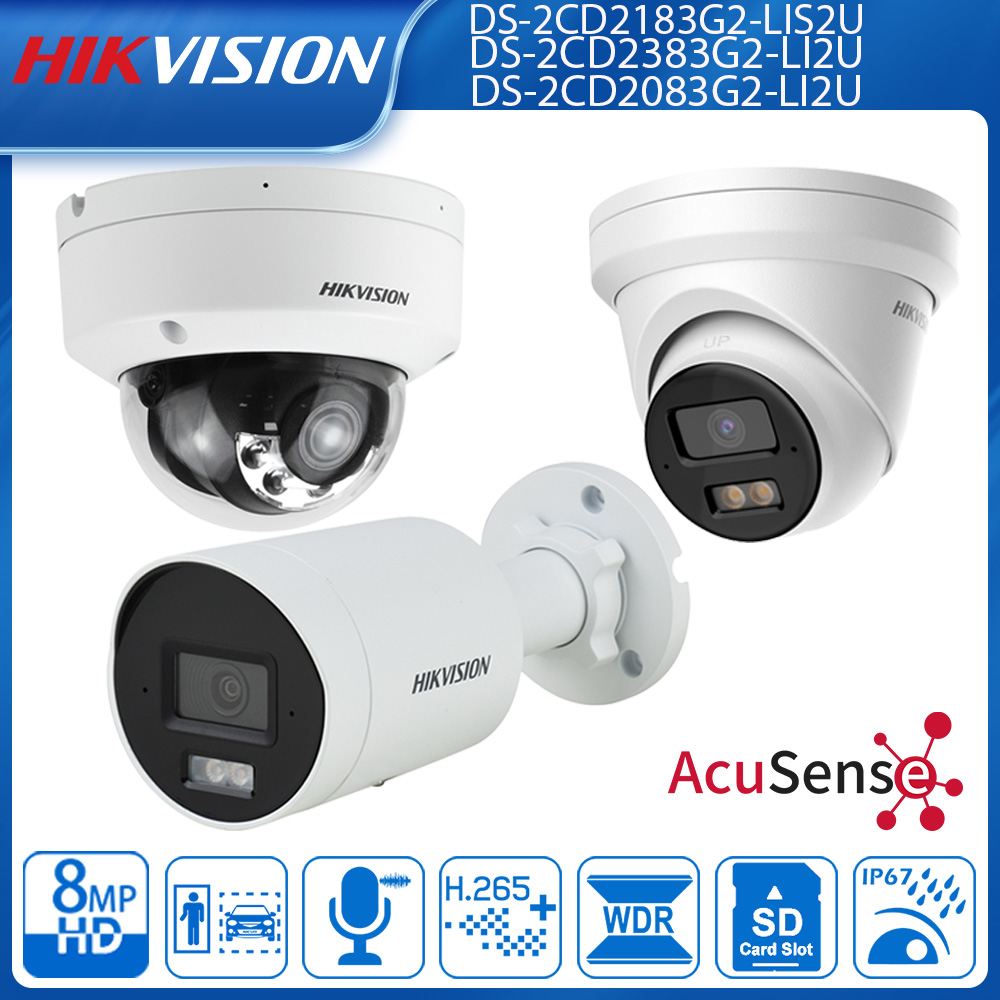 Smart Home Nas - Hikvision 4K スマートハイブリッドライトバレットドーム IP カメラ内蔵マイク屋外 8MP