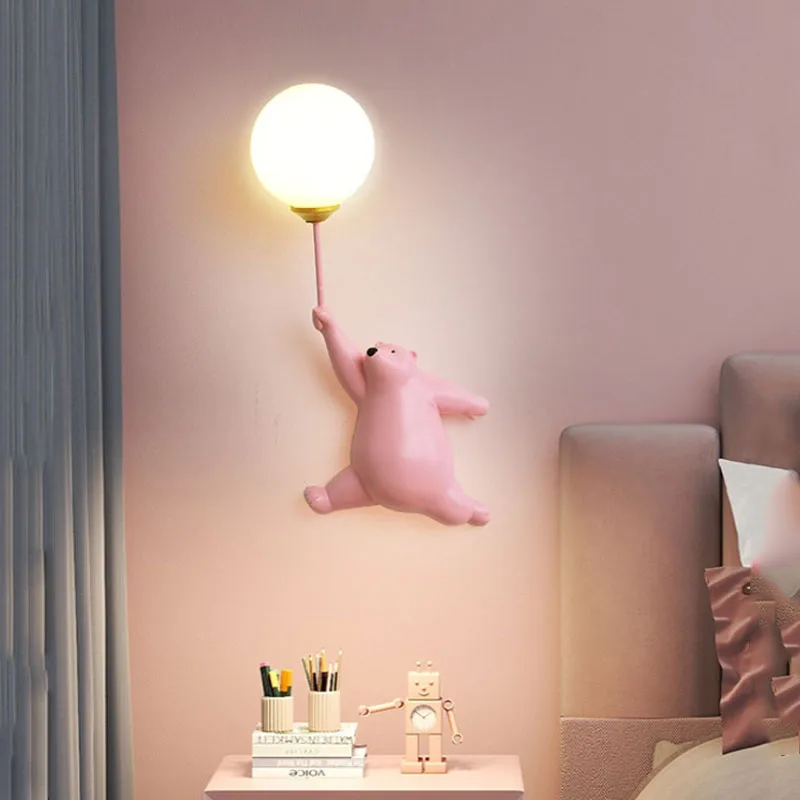 Smart Baby Night Light - 極クマのLEDウォールライト,クリエイティブなウォールライト,家族のテーマ,ホテル,子供,子供の寝室用ランプ