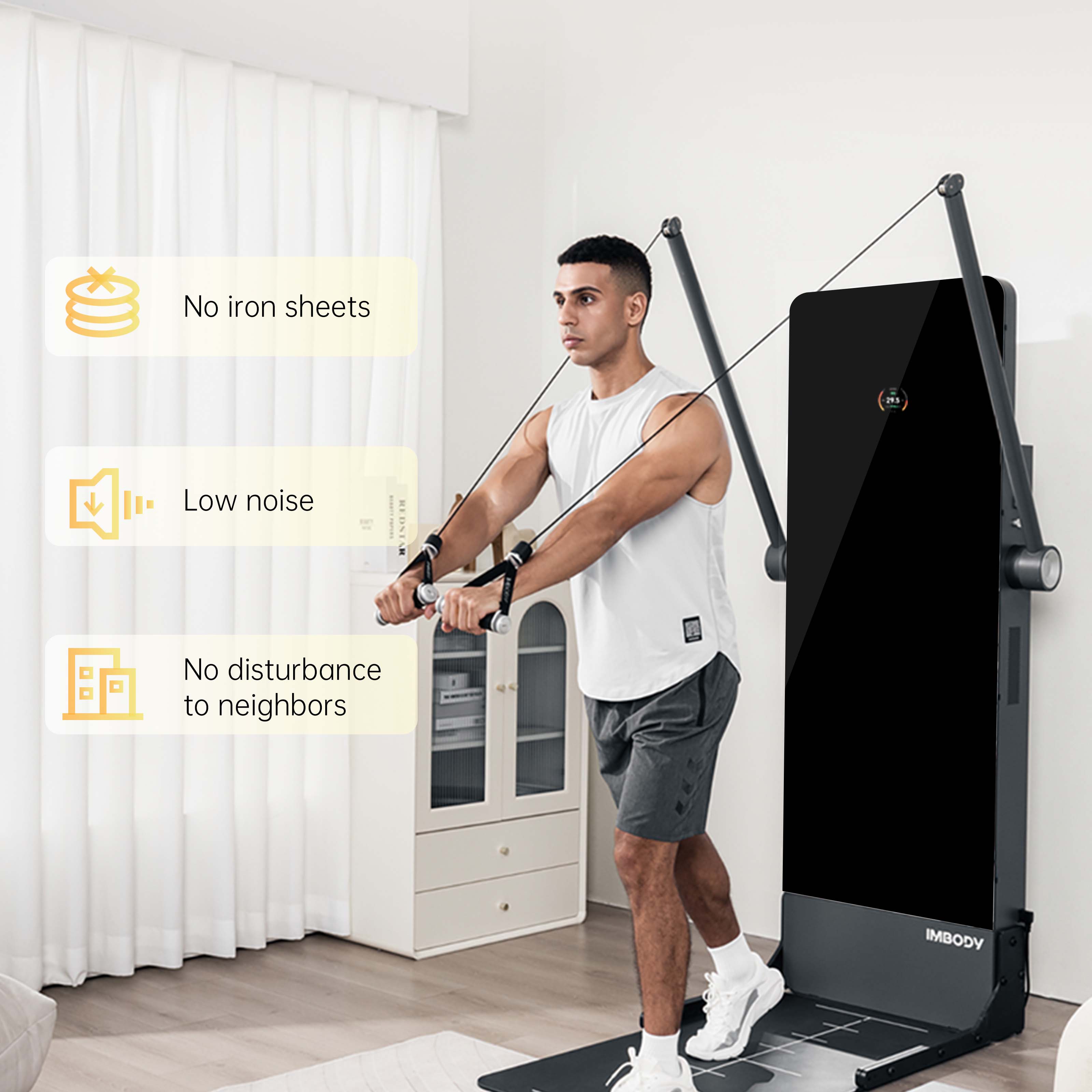 Smart Home Gym Mirror - ジム機器 業務用スマートジムフィットネスミラー マルチジムマシン 筋力トレーニング機器 ホームトレーナー