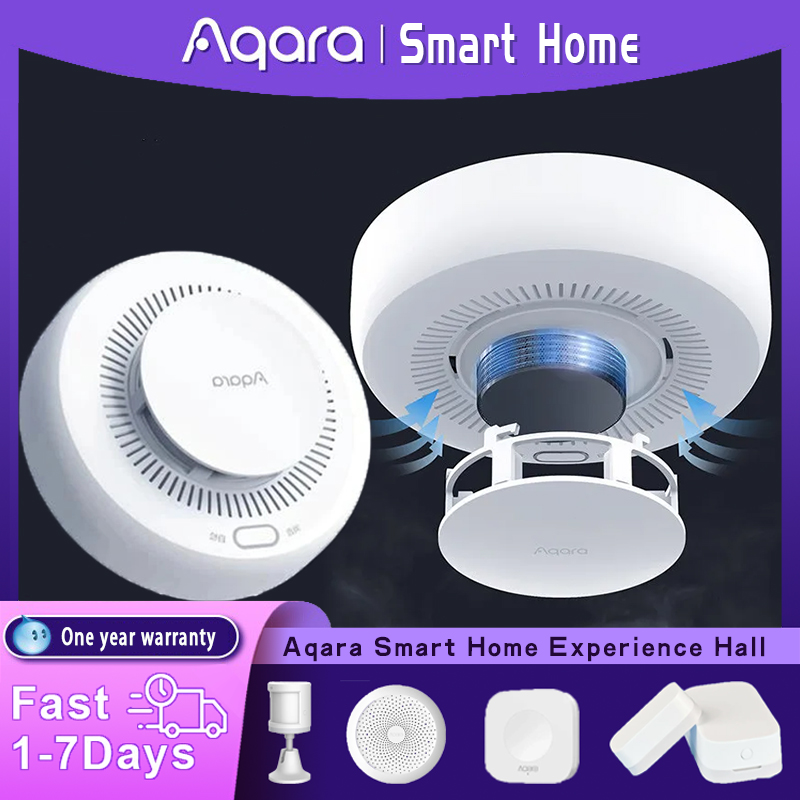 Smart Home Future - Aqara-インテリジェント煙探知器Zigbee 3.0,火災警報モニター,警報器,ホームセキュリティアプリ,Xiaomi Mi HomeKitで動作