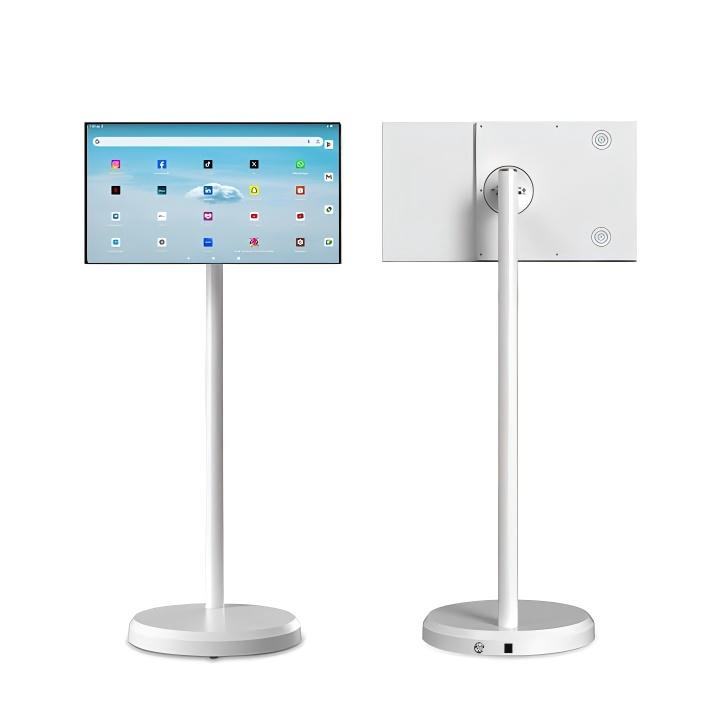 Smart Home For Pc - 21.5インチ可動式スマートテレビ（バッテリー搭載）、ポータブル回転式タッチスクリーン（ホイール付き）、家庭およびキッチン用AndroidタブレットPC