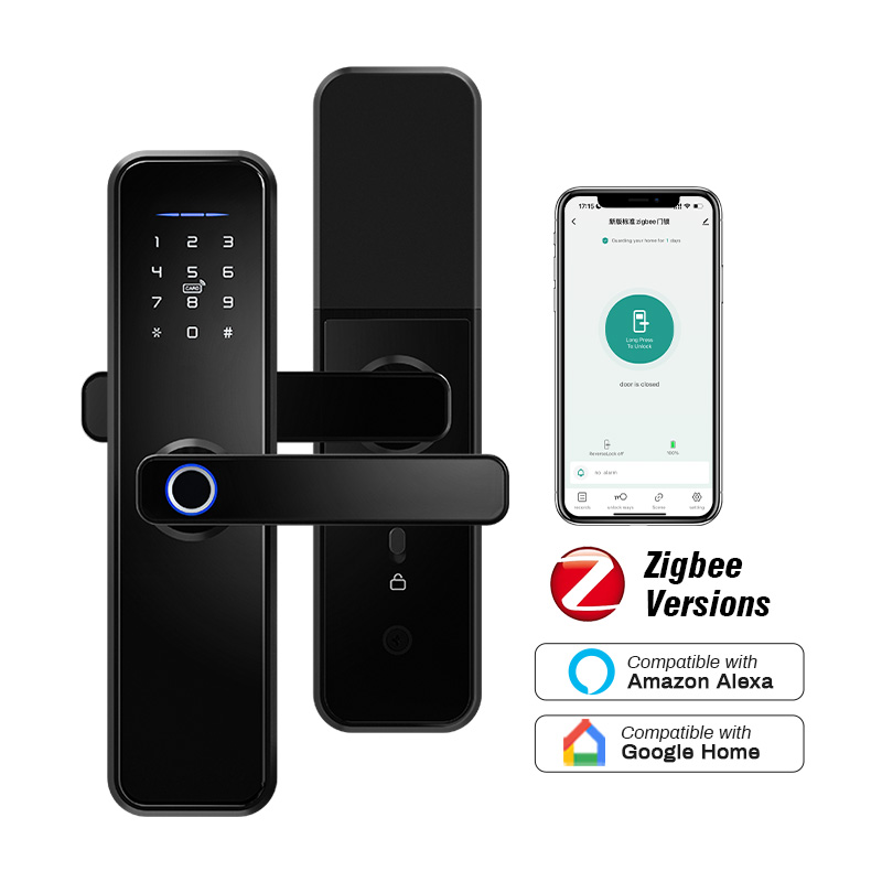 Airbnb Smart Home - Tuya Zigbee-生体認証デジタルドアロック,ホテルのロッカー,スマートエントリー,ホームハンドル,アプリケーションロック解除,x5