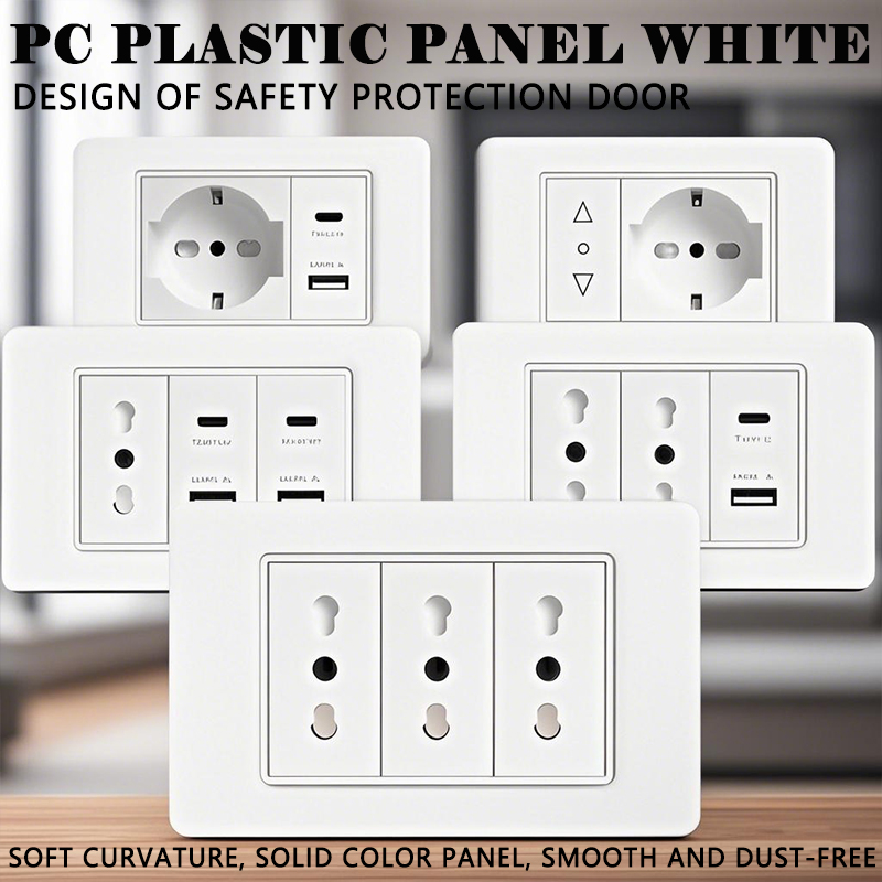 Smart Home For Pc - 118 PC プラスチックパネルソケット USB タイプ C