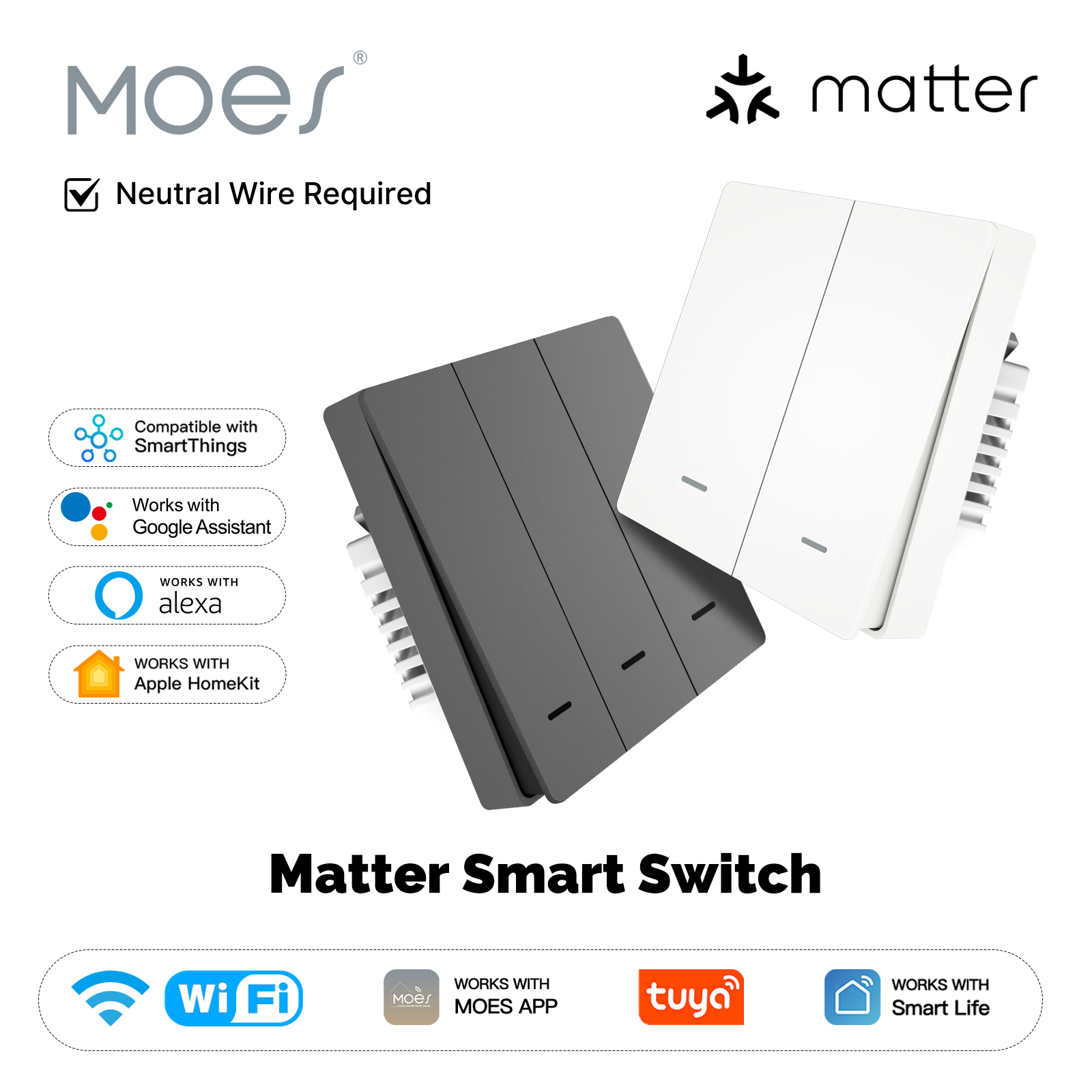 Smart Home Internet - MOES Matter Tuya WiFi スマート ライト