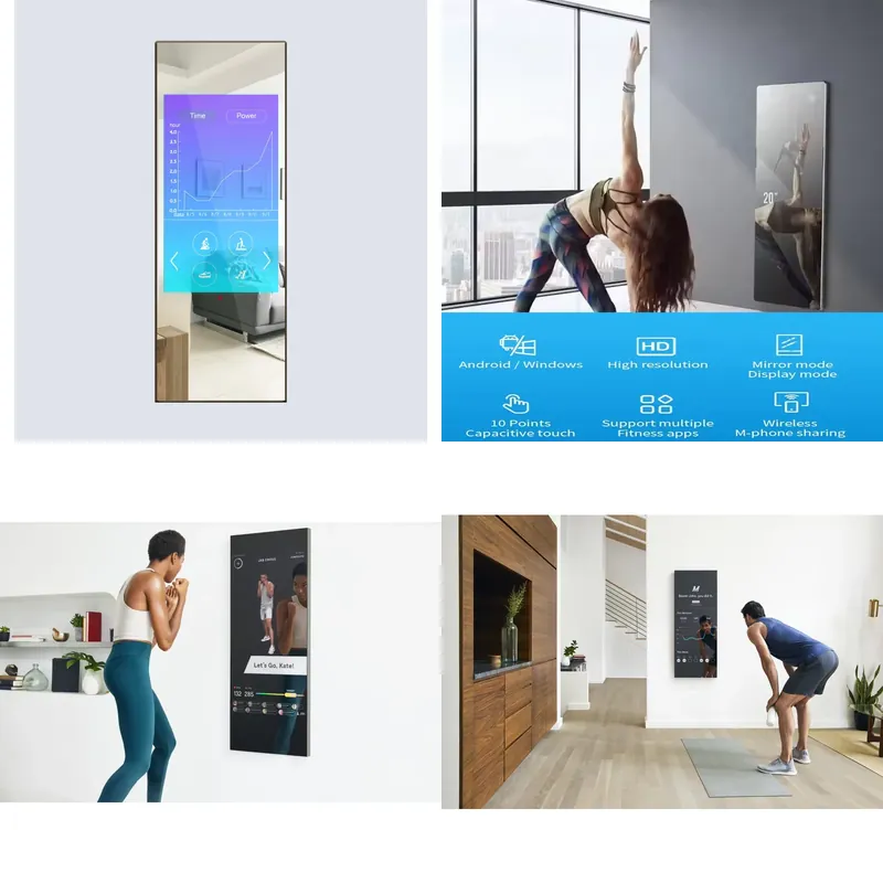 Smart Home Gym Mirror - ご自宅をプロのジムに変身させましょう。フィットネス愛好家のために設計されたスマートフィットネスミラーで、