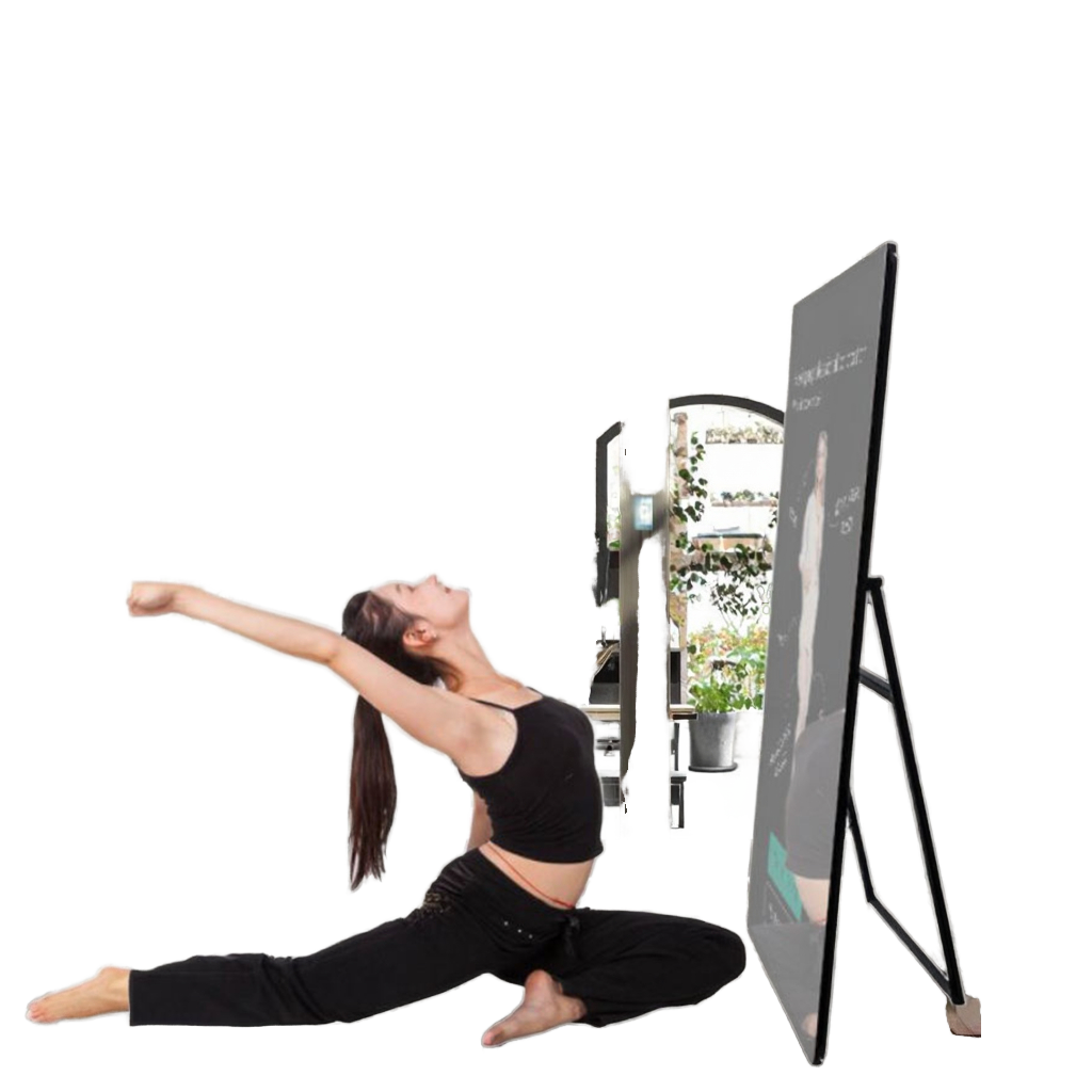 Smart Home Gym Mirror - スマートAシェイプフィットネスミラー、Androidタッチスクリーン搭載、32インチ/43インチ、ホテル＆ホームジム、ヨガワークアウト用