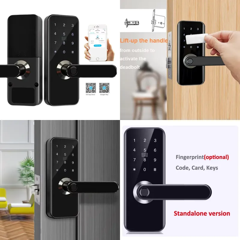 Airbnb Smart Home - NFC対応スマートWIFIドアロック 防水キーレスゲートウェイ付き 自宅やAirbnb用