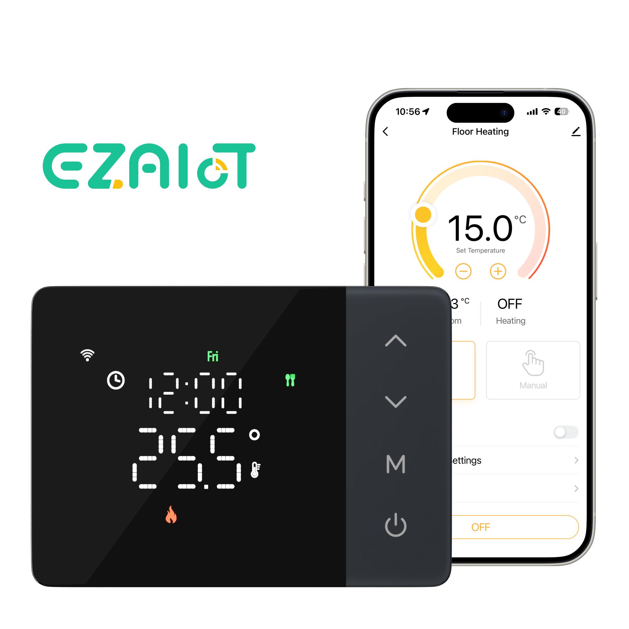 Smart Home Package - Tuyaスマートバッテリー式Wi-Fiサーモスタット、ガスボイラースイッチ、冷暖房プログラマブルリモコン、Alexa、Google対応