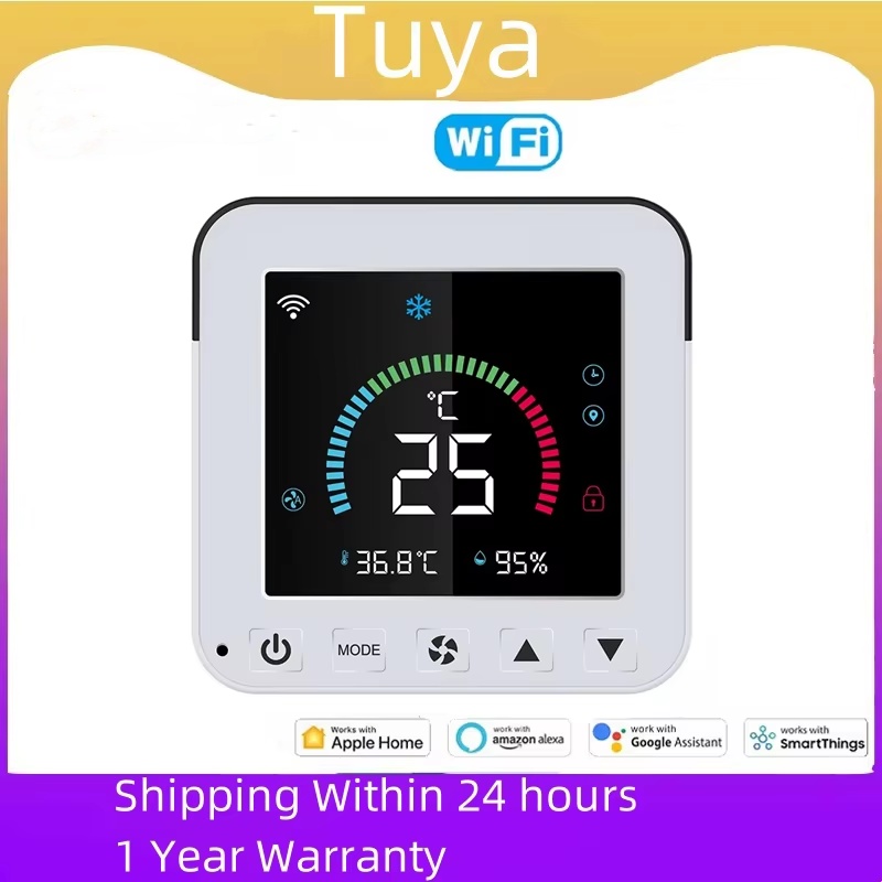 Smart Home Nas - Tuya Wifi スマートエアコンコントローラー USB LCD タッチスクリーンスマート温度湿度コントローラー
