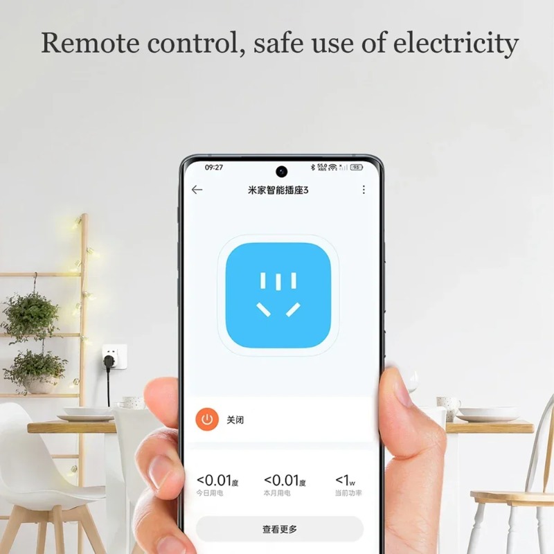 Smart Home Future - Xiaomi Mijiaスマートソケット3 WIFI電力統計版 ワイヤレスリモコンアダプター 電源オンオフ Mi