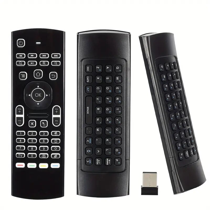Smart Home Keyboard - Mx3バックライト付きエアマウスリモコン2.4g rfワイヤレスキーボード用android tvボックスx96 mini h96 max