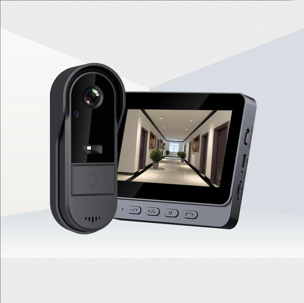 ワイヤレス2.4Gスマートドアベルカメラシステム、音声ベル、 - Smart Home Video Doorbell Installation のレビューと価格