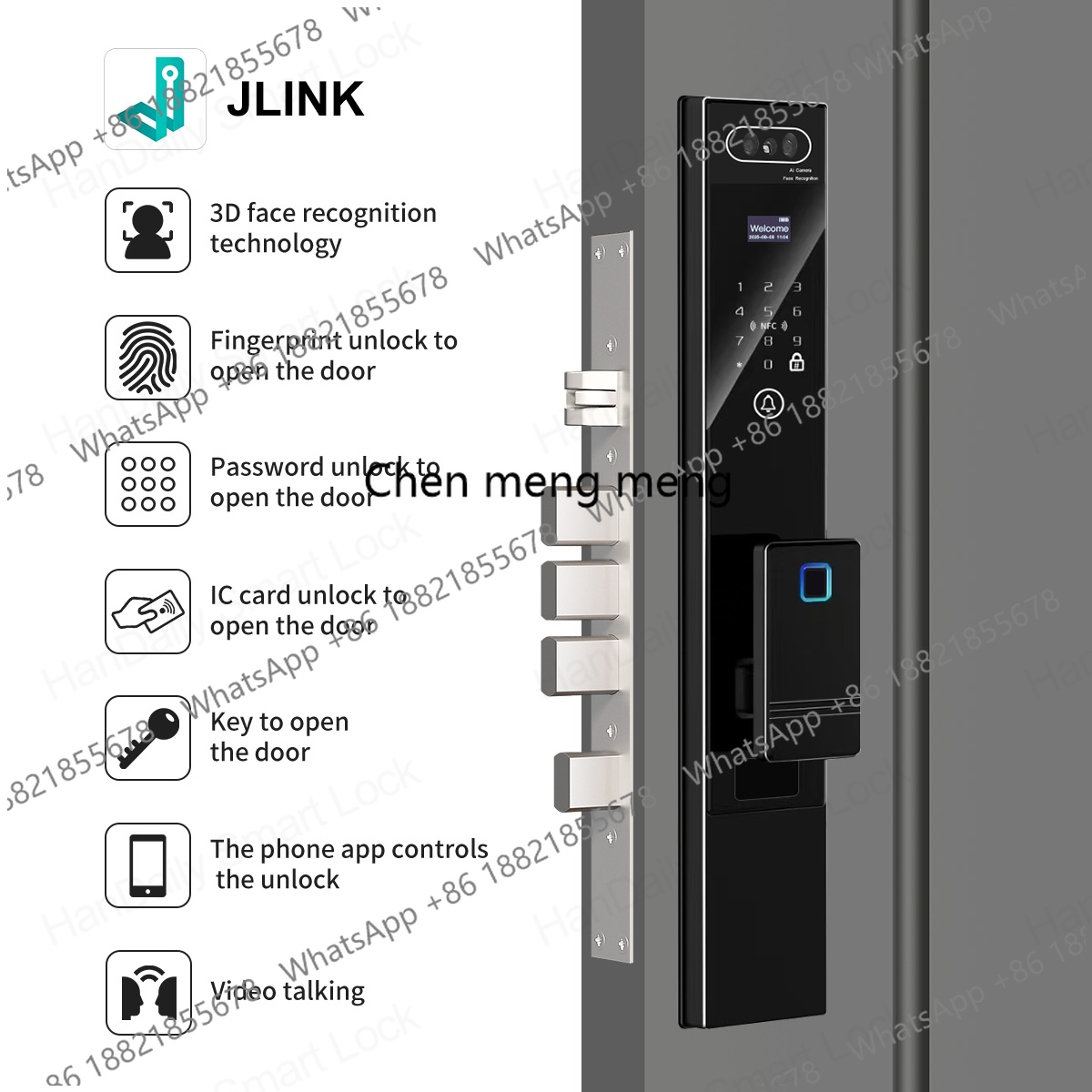 ハンドデイリー指紋認証ビデオインターホンロック、顔認証バイオ - Smart Home Video Doorbell Installation のレビューと価格