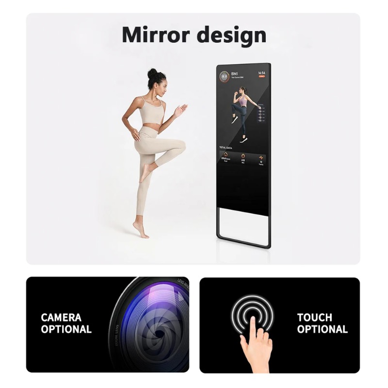 デジタル仮想インタラクティブタッチスクリーンフィットネスミラ - Smart Home Gym Mirror のレビューと価格