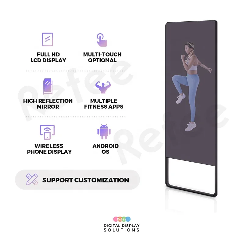 大型インタラクティブフィットネスワークアウトスマートホームジ - Smart Home Gym Mirror のレビューと価格