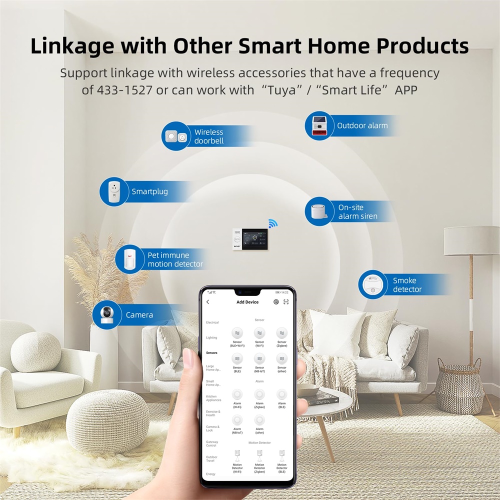 2.4G WIFIスマートGSMアラームシステム、TUYAス - Smart Home Package のレビューと価格