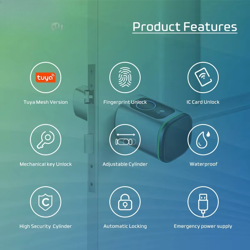 Tuya Wifi スマートシリンダー ドアロック 生体認証 - Airbnb Smart Home のレビューと価格