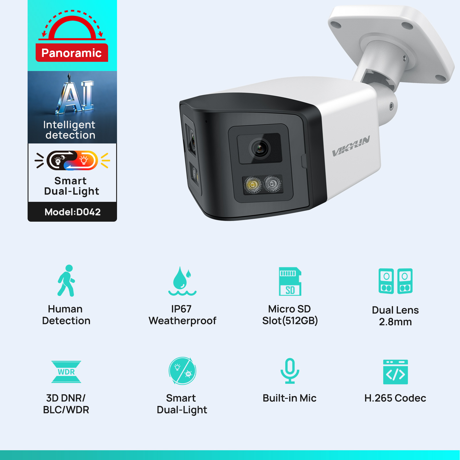 VIKYLIN 170 °   パノラマセキュリティIPカメ - Smart Home Nas のレビューと価格