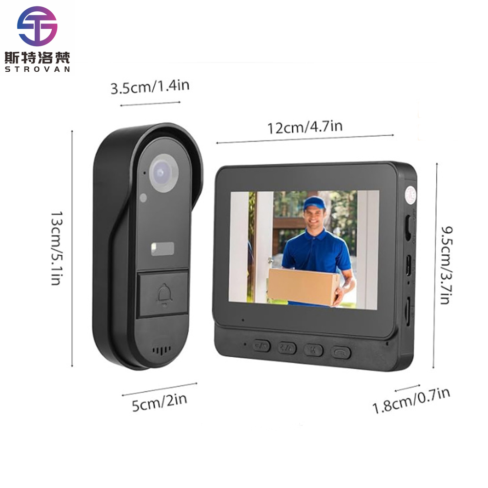 4.3インチスマートドアベルシステム、音声ベル、ビデオディス - Smart Home Video Doorbell Installation のレビューと価格