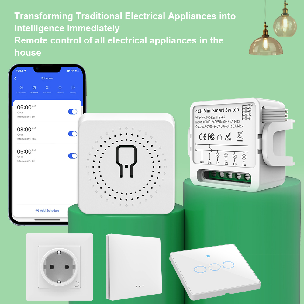 Tuya WiFiスマートスイッチ 1/2/3/4連 4ウェ - Smart Home Internet のレビューと価格