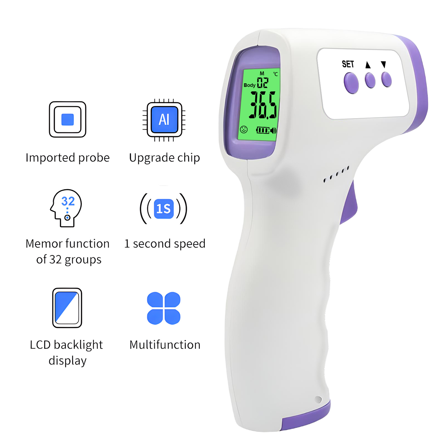 電子額温計 家庭用 大人 子供用 温度計 血中酸素濃度計 S - Smart Home Room のレビューと価格