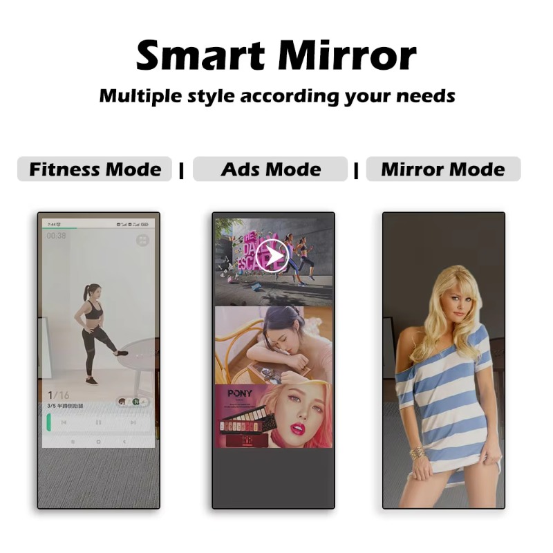 43インチ 55インチ 65インチ ジム フィットネス ホー - Smart Home Gym Mirror のレビューと価格