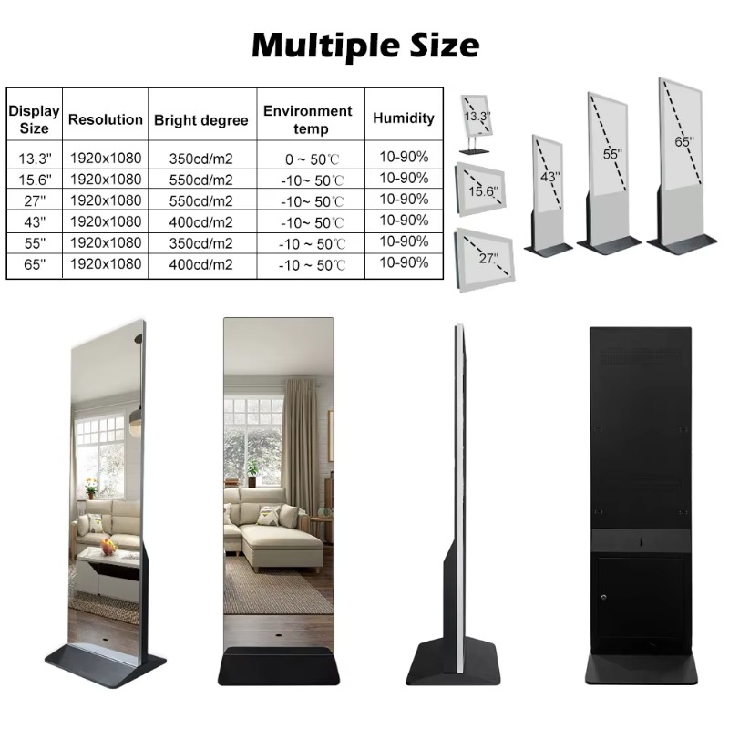 43インチ 55インチ 65インチ ジム フィットネス ホー - Smart Home Gym Mirror のレビューと価格