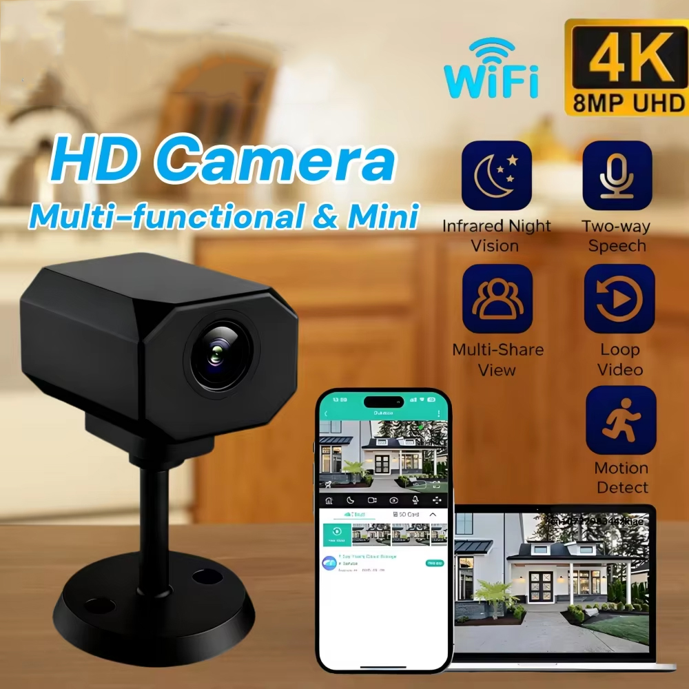 4K HD WiFi セキュリティカメラ 家庭用 ミニ スマ - Smart Home Wifi のレビューと価格