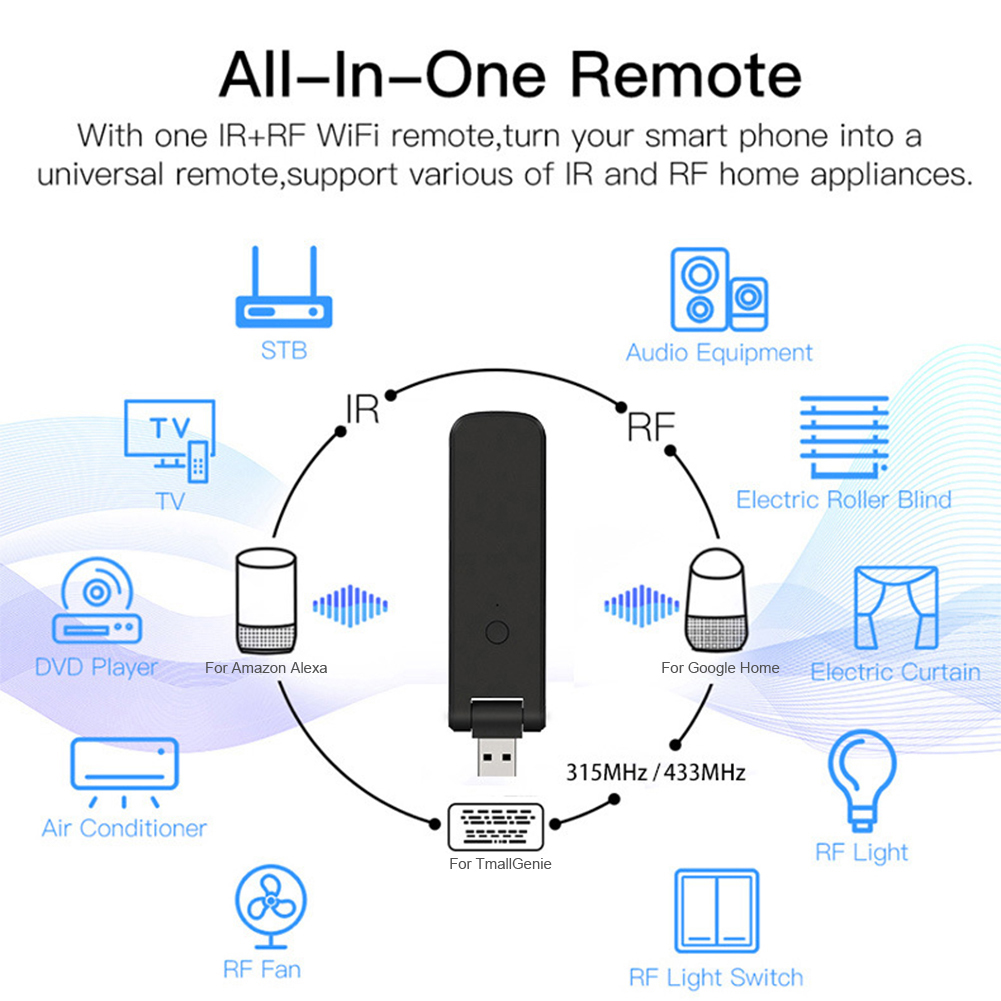1Pc スマート RF IR リモコン Tuya アプリ用音 - Smart Ir Remote Controller のレビューと価格