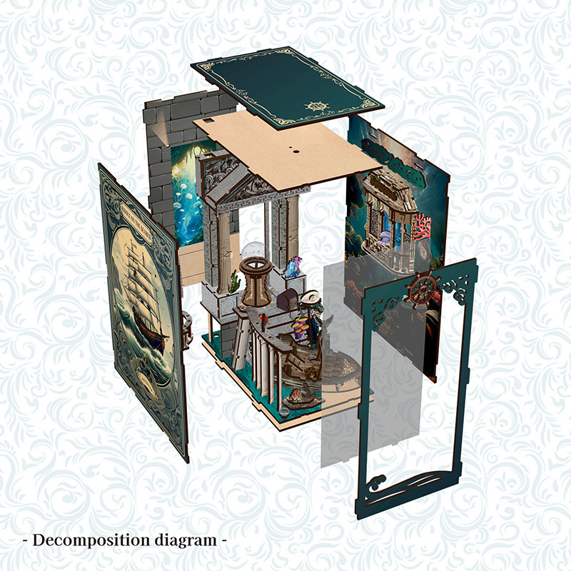 3D 木製 DIY ブックエンドパズル手作りミニモデルキット - Smart Home Package のレビューと価格