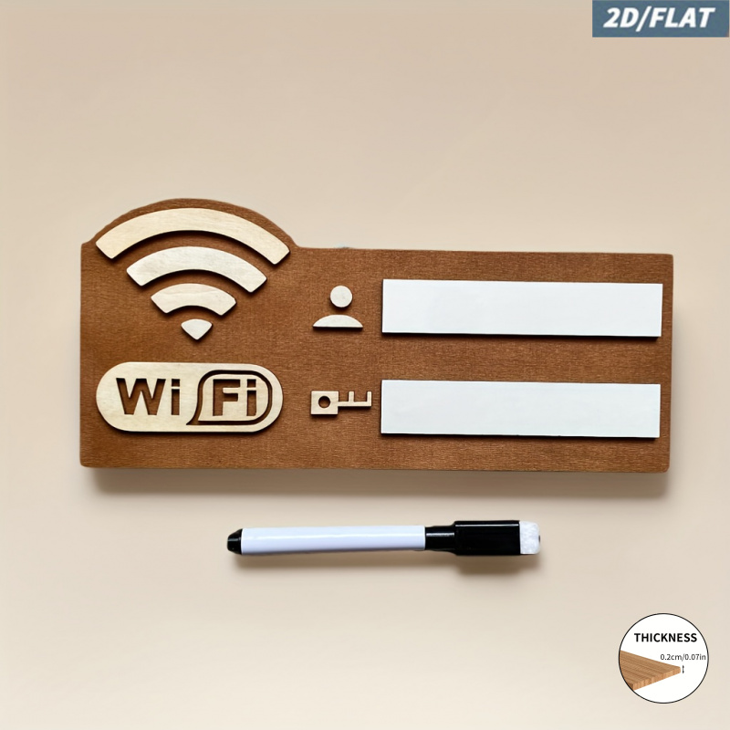 2D木製WiFiパスワードサイン（消せるボード＆マーカー付き - Airbnb Smart Home のレビューと価格