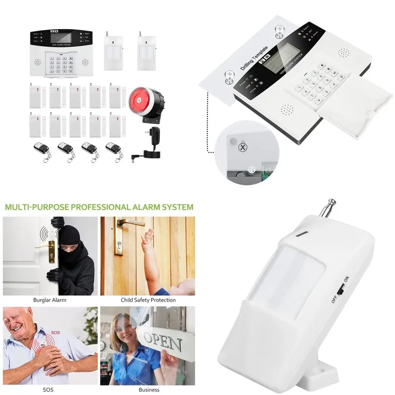 住宅盗難警報キット自動ダイヤル 120dB サイレンリモコン - Smart Home Kits のレビューと価格