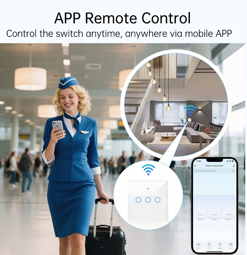 WiFi RF 433mhz タッチウォールライト スマート - Smart Home Internet のレビューと価格