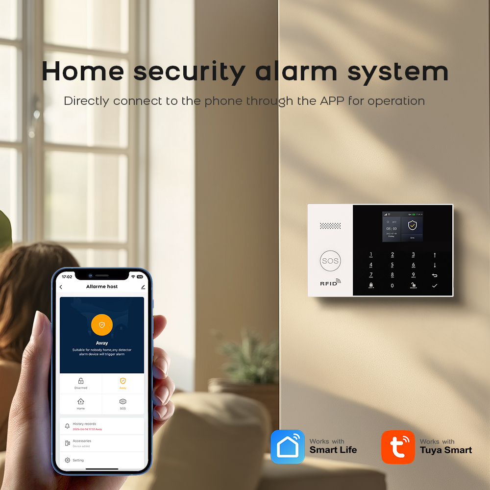 4 グラム警報システムセキュリティホーム WIFI Alar - Smart Home Package のレビューと価格