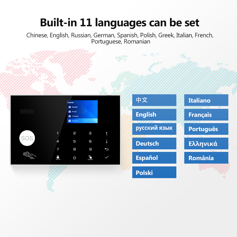 KERUI WiFi+4G ホームアラーム 温度/湿度表示付 - Smart Home Keyboard のレビューと価格