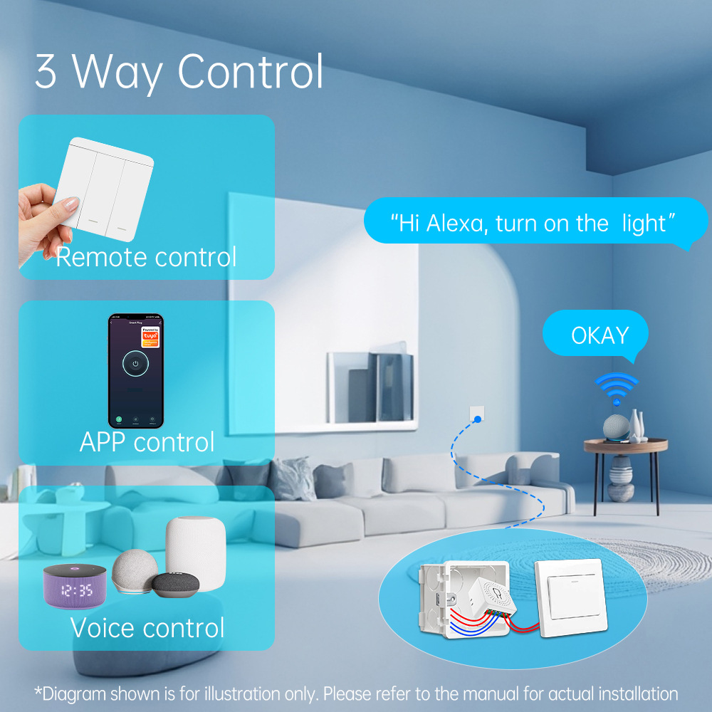 Tuya WiFiスマートライトスイッチ スマートホーム ワ - Smart Home Internet のレビューと価格