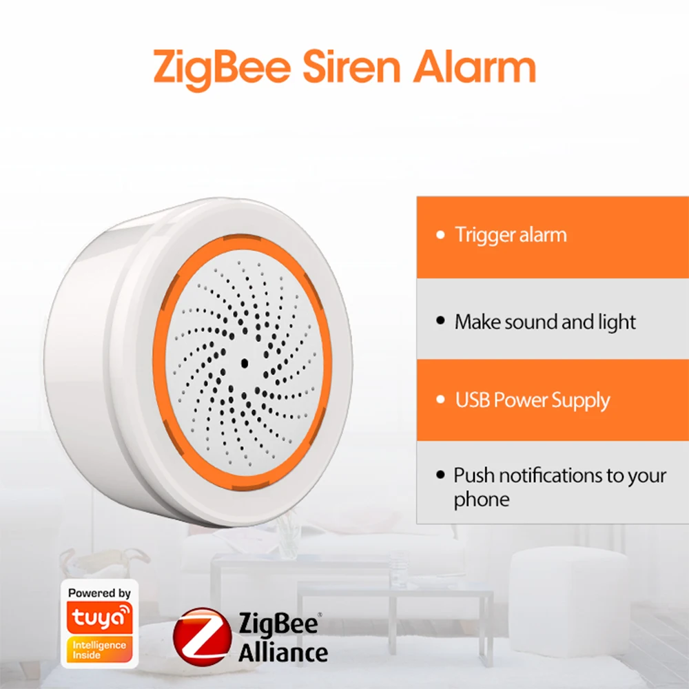 Coolcam Tuya Zigbee スマートサイレンアラ - Smart Home Nas のレビューと価格