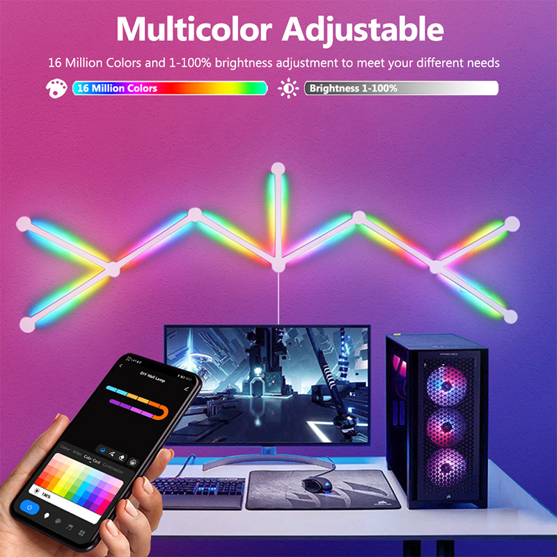 スマートRGBウォールランプ、Bluetoothアプリ接続L - Smart Home Room のレビューと価格