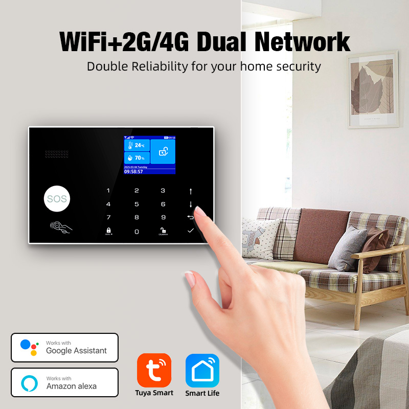KERUI 4Gアラーム、ドアベルリングボタン付きホームアラ - Smart Home Keyboard のレビューと価格