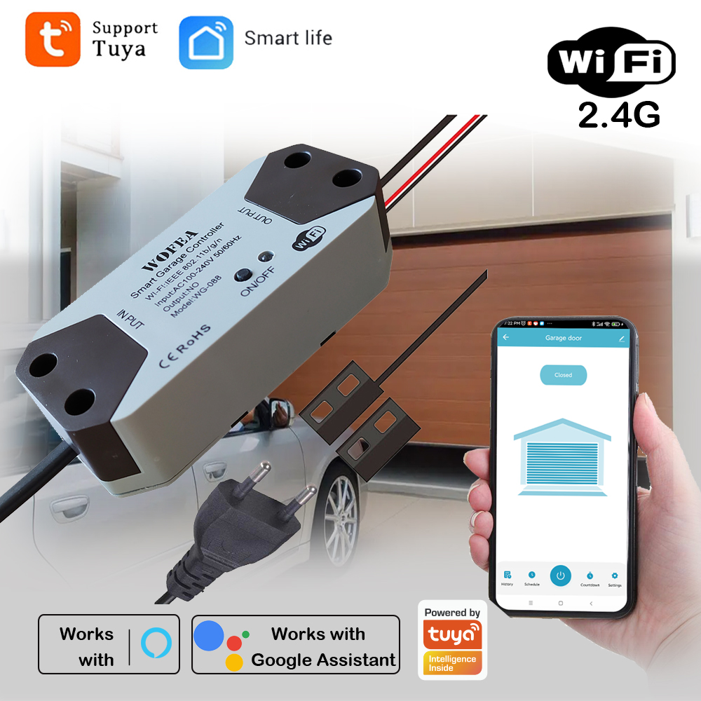 スマートガレージドアオープナーコントローラー,EUプラグ,A - Smart Home Registration のレビューと価格