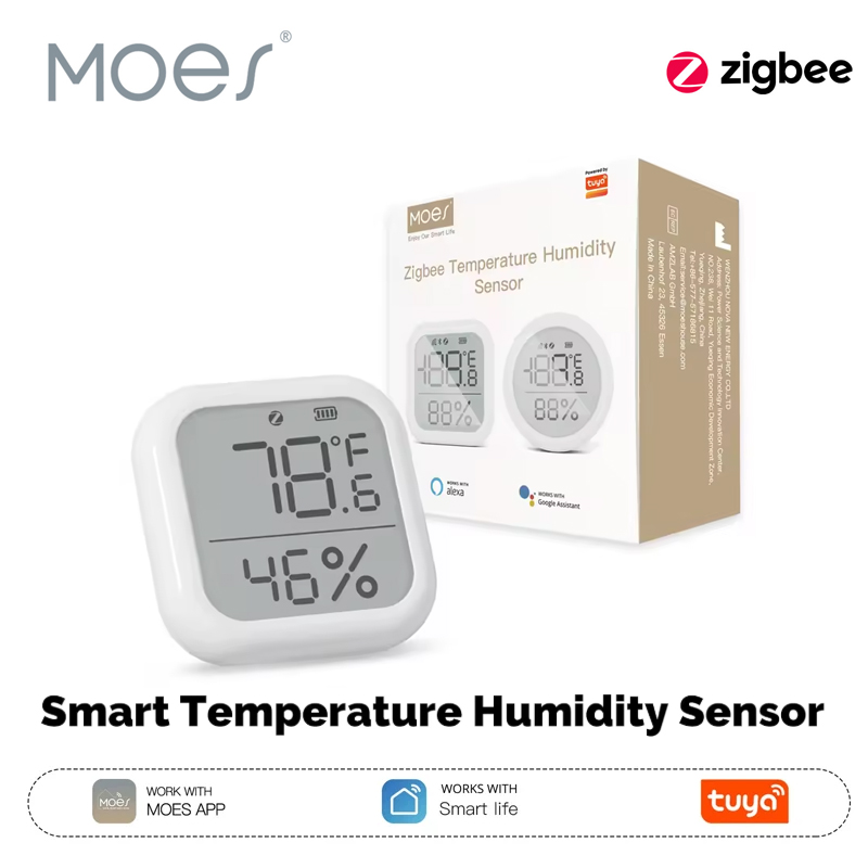 MOES Tuya ZigBee スマートホーム温度および湿 - Smart Home Registration のレビューと価格
