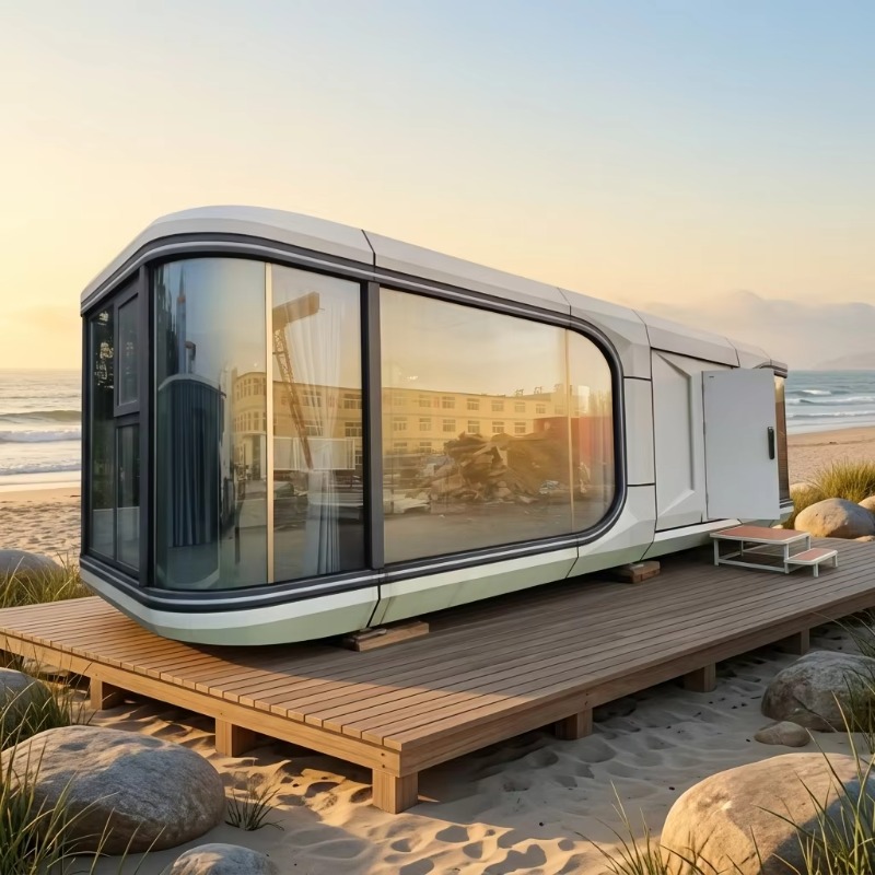 現代的な宇宙カプセル型タイニーハウス、プレハブADUモジュー - Airbnb Smart Home のレビューと価格