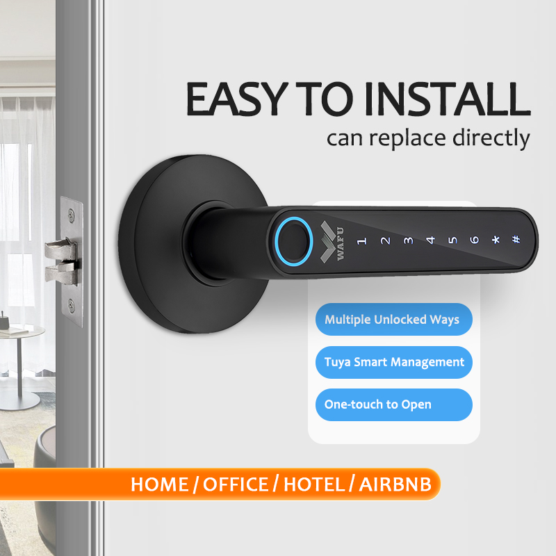 WAFU 016 指紋認証スマートドアロック Tuya パス - Airbnb Smart Home のレビューと価格