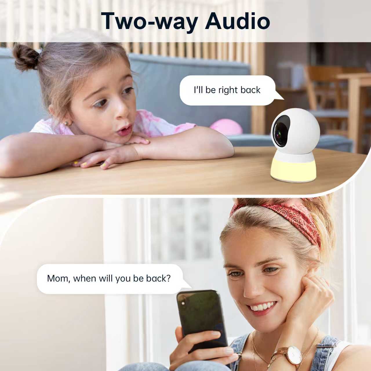 スマートベビーモニター ナイトライト付き、1080P WiF - Smart Baby Night Light のレビューと価格