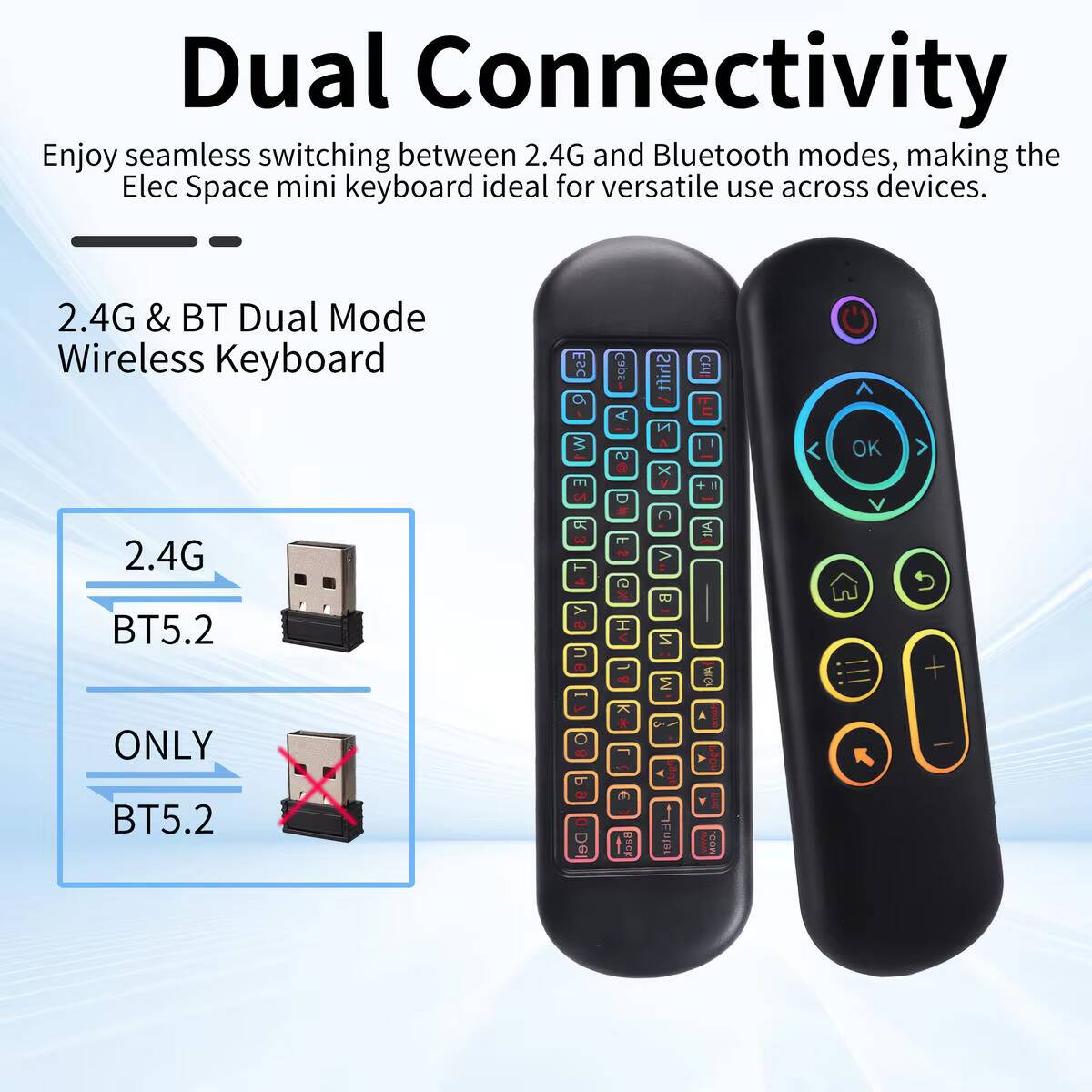 Bluetooth 2.4G デュアルモード ミニキーボード - Smart Home Keyboard のレビューと価格